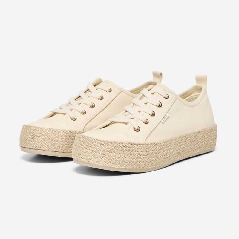 Women's Plain Color Canvas Espadrille Sneakers ONLY