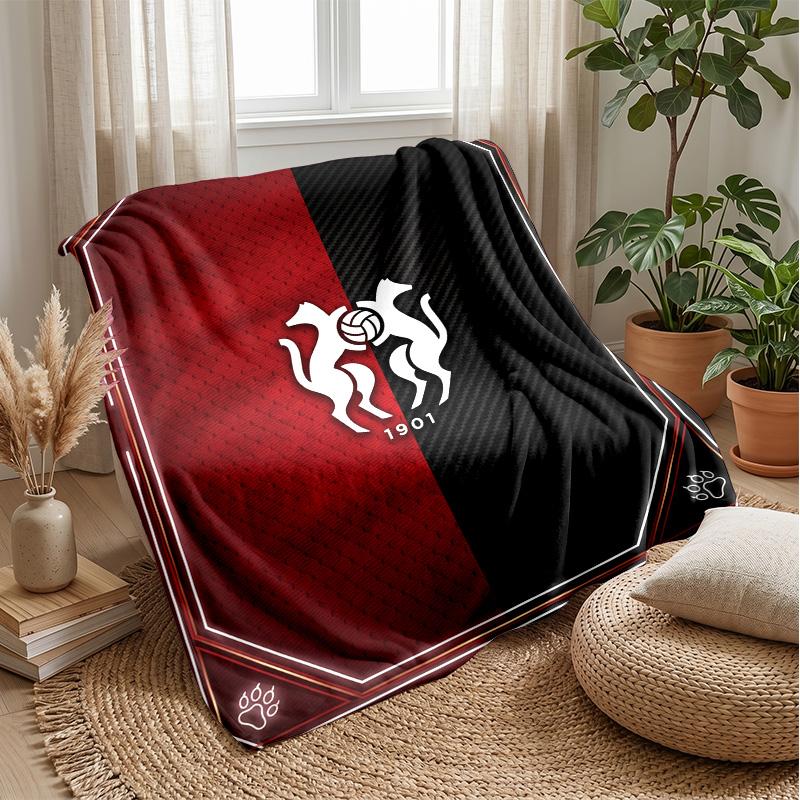 Stade Rennais FC Soft Flannel Fleece Blanket Lightweight Cozy Warm Throw Blanket For Sofa Bed Home Decor
