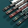 5 Pairs Reusable Chinese Chopsticks Set Plastic Dining Chopsticks Sushi Chopsticks  Restaurant