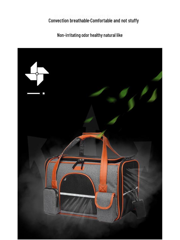 Haustier Reise Umhängetasche - Tragbare, Faltbare Transportbox für Hunde & Katzen