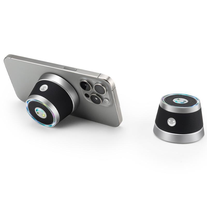 New Outdoor Camping Audio Mini Portable Magnetic Mobile Phone Holder Bluetooth Speaker Subwoofer