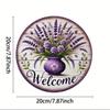 **Vintage Farmhouse Tin Sign 8x8 Inch Rustic Wall Art Metal Lavender Decor Weather Resistant**