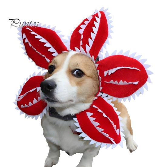 Pet Photo Prop Scary Flower Dog Hat Adjustable Headband Cats Dogs Cat Party Jagged-Edged for Cosplay Dress-up Accessories Photoshoot Props