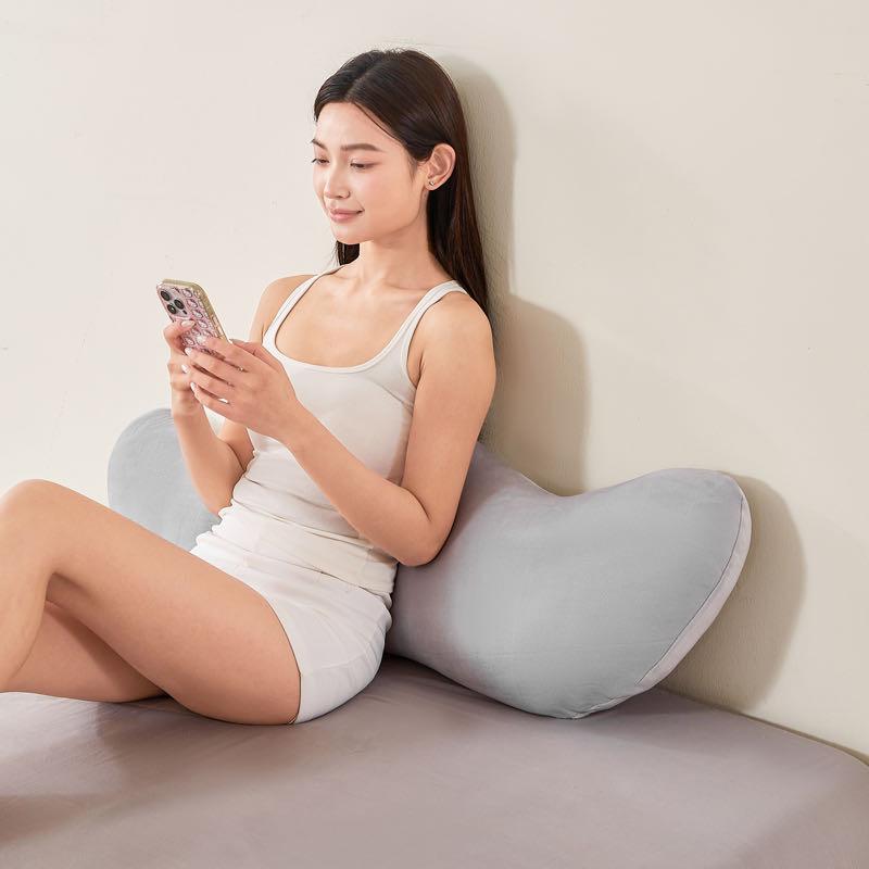 Ou Bei Rong Leg-Clasping Long Pillow for Girls and Pregnant Women - Warm, Velvet Touch, Removable and Washable Pillow Core