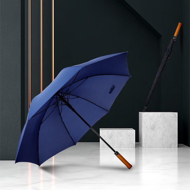 NINORIVA 8-Rib Wood Handle Golf Umbrella