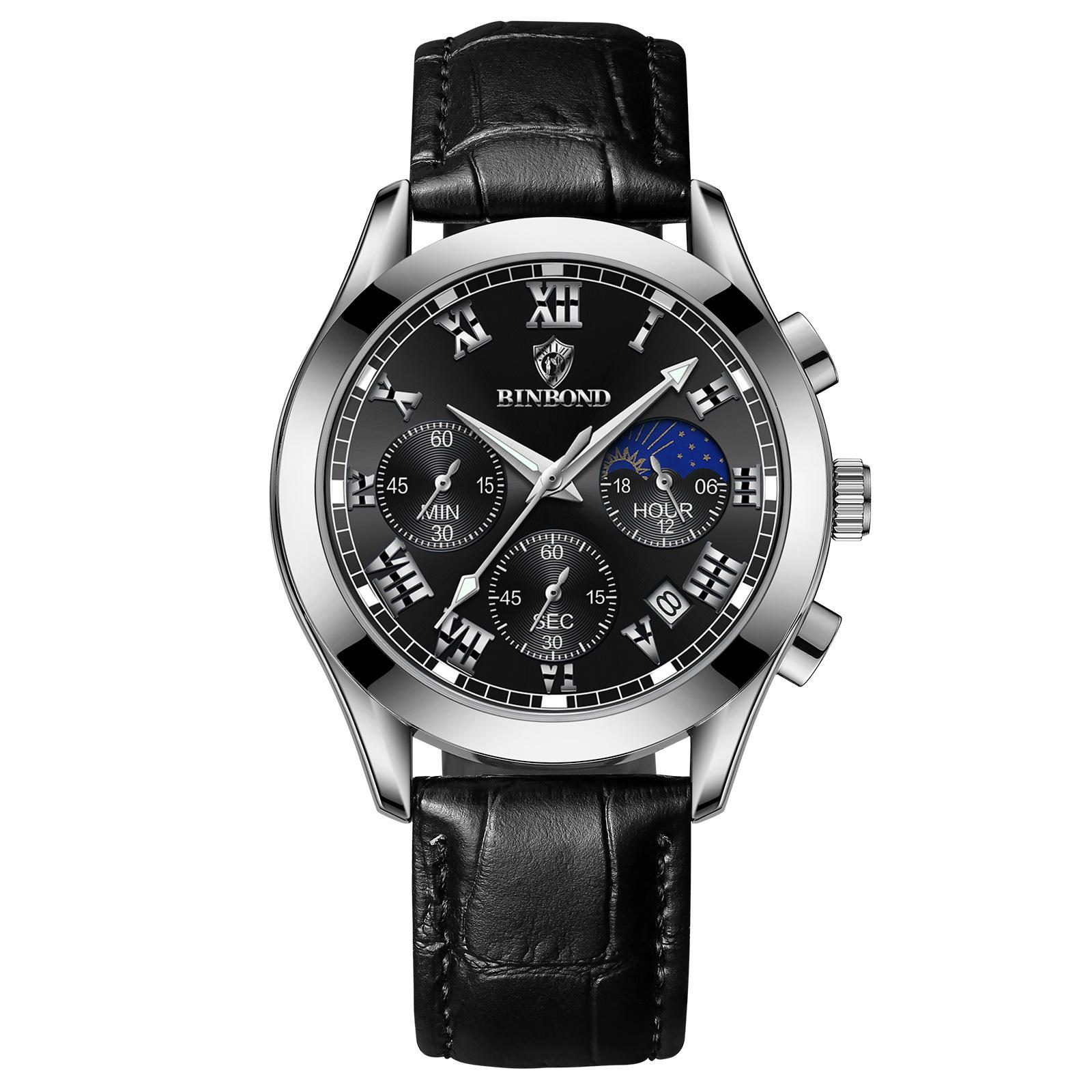 Binbang Multifunctional Men s Chronograph: Waterproof, Luminous, Sports Watch