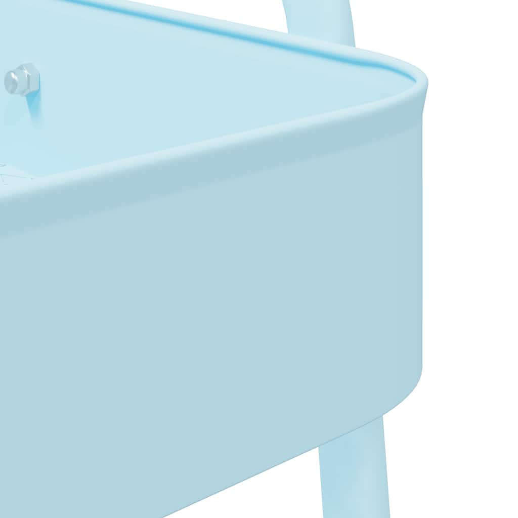 3 Tier Storage Trolley Blue 42 X 41.5 X 77 Cm Steel