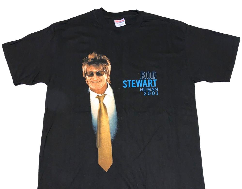 Rare! Vintage 2001 Rod Stewart Human Concert Tour T-Shirt New! MEDIUM Unisex T-Shirt XXXXL