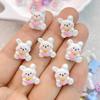 20Pcs New Cute Mini Cartoon Little Rabbit Resin Flatback Ornament Jewelry Making Manicure Hairwear Accessorie