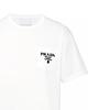 PRADA T-Shirts Men's White Crew Neck Moderate UJN787-1Z53-F0009-S-221
