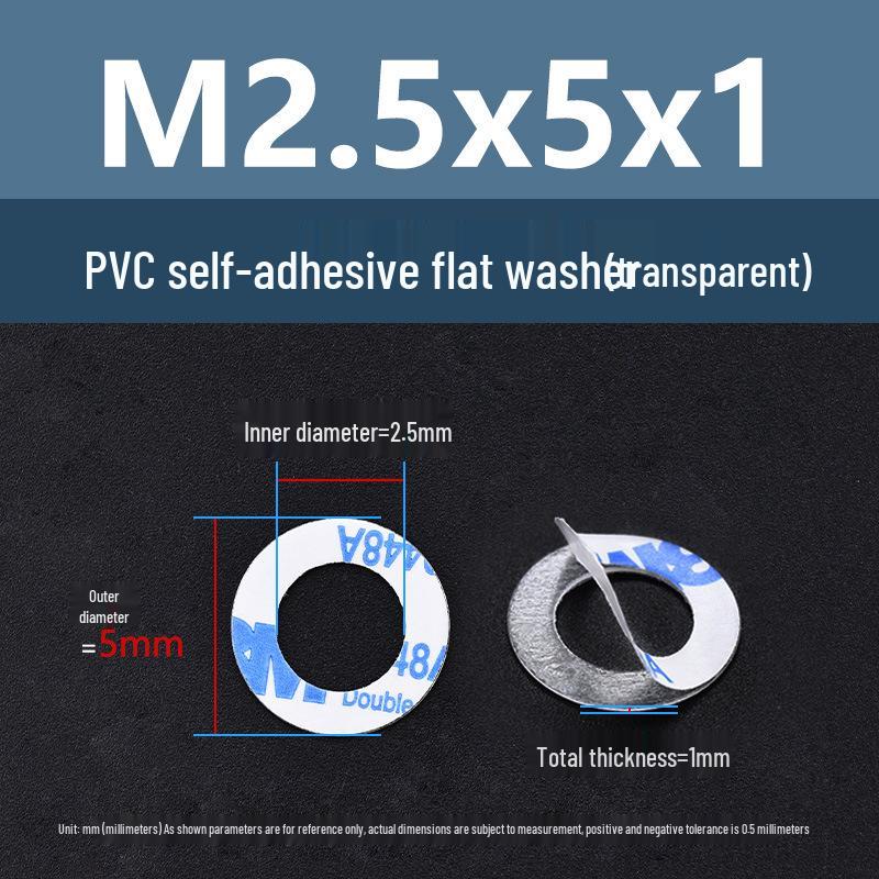 Yigu Adhesive PVC Transparent Washer: Single-Sided Insulating Pad with Screw Gasket