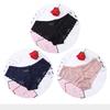 Panties for Woman Sexy Lace Breathable Female Underwear Panty Transparent Brief Girl Underpants Set M-XXL 3 Pcs/lot