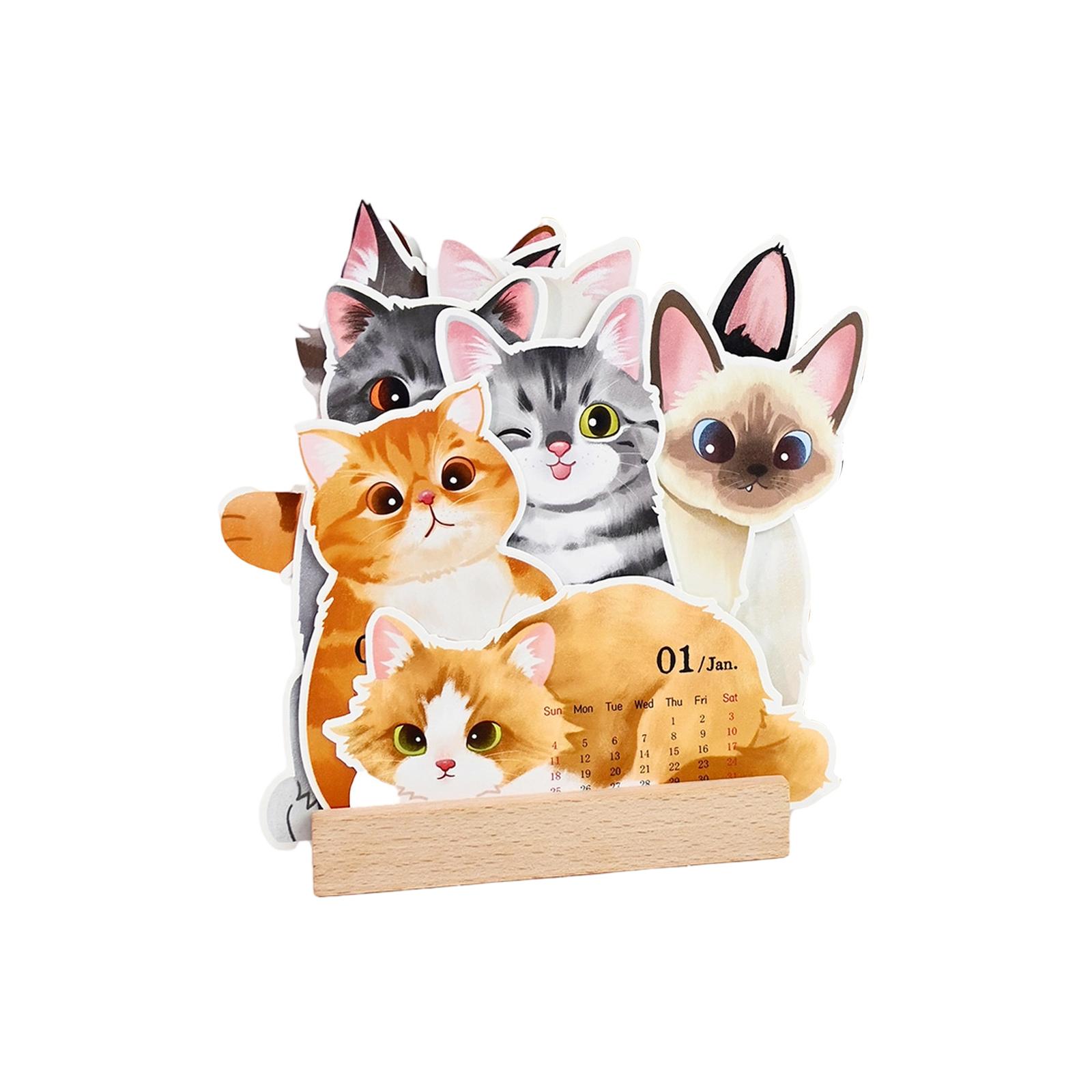 

Cute Pet Calendar Desktop Decoration Planner One Size