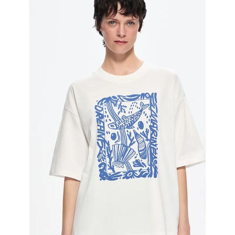 Western Style New Fashion Casual Loose round Neck Print Short sleeve T-shirt Top Printed T-shirt Top