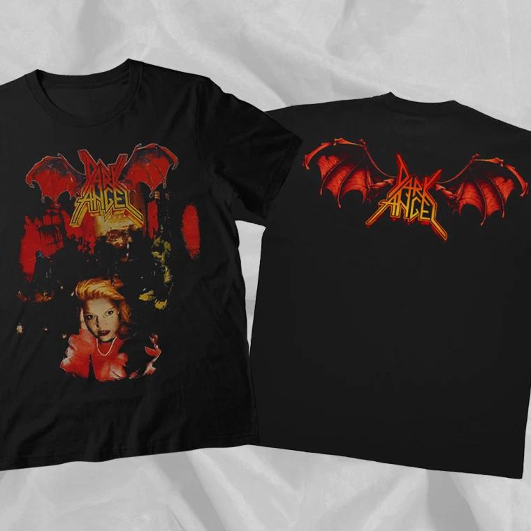 

Dark Angel Darkness Descend 90s Vintage Black Retro Double Sided TShirt High-end Luxury Is for Both Men and Women Top Y2k Summer 4XL