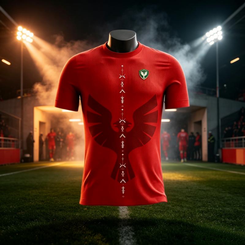 26-27 Amed SK Heim- und Auswärts-T-Shirt mit 3D-Digitaldruck Bequemes und atmungsaktives Sport-Freizeit-Oberteil T-Shirts Familien-Matching S
