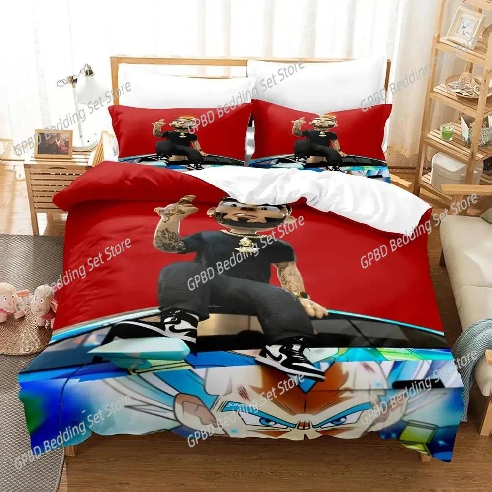 3D Print Anuel Aa Real Hasta La Bedding Set 3D Printed Suitable For Bedroom Duvet Cover Set With Pillowcases Kids Home Textile
