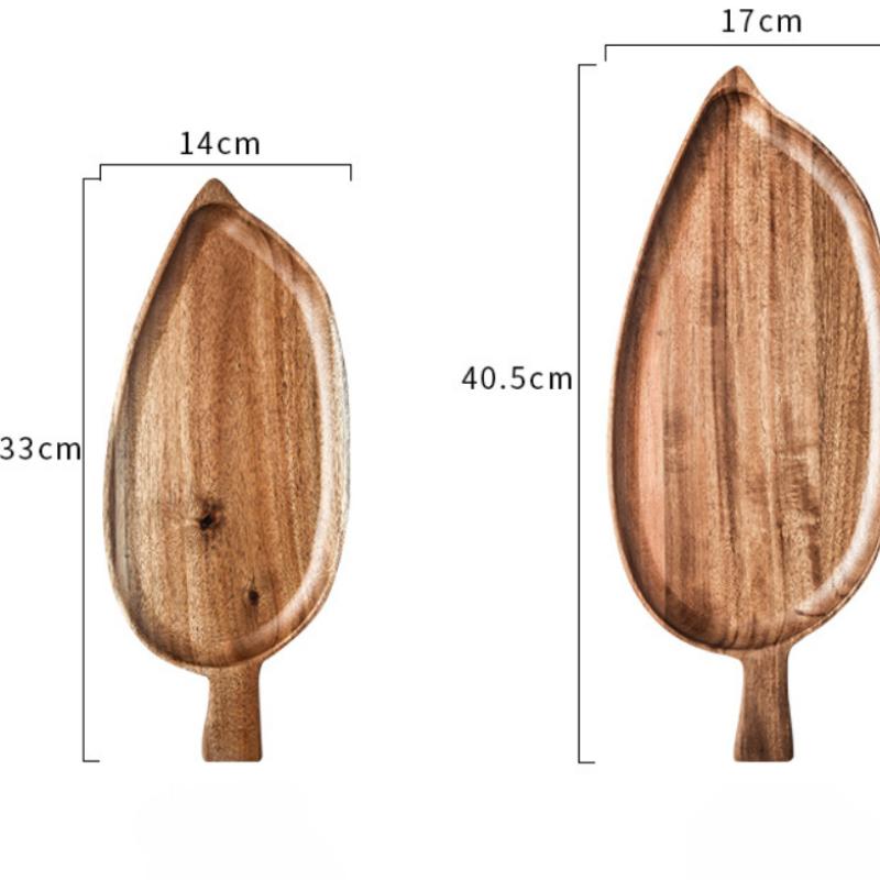 1PC Serving Wooden Tray Restaurant Western Food Plate Japanese Creative Breakfast Wooden Plate Sushi Dessert Fruit