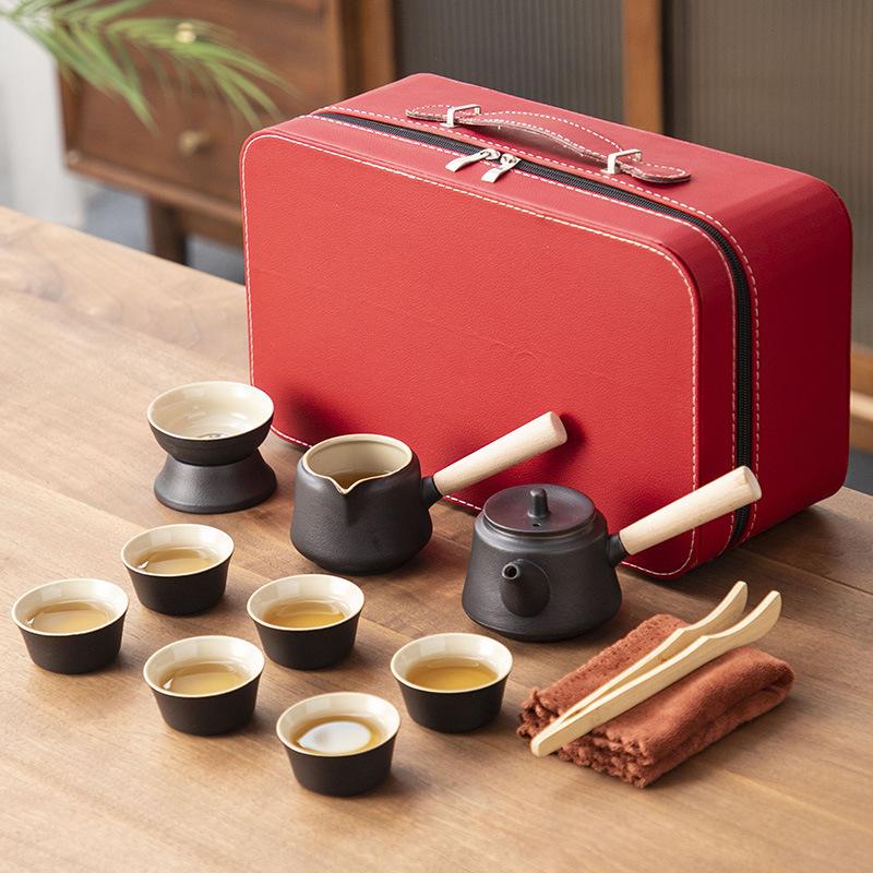 Ceramic Outdoor Camping Portable Travel Tea Set Business Company Events Wedding Gifts
