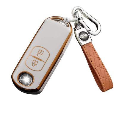 [igcase] Mazda MAZDA Key Case with Strap White Old CX-3 CX-5 CX-30 CX-8 MPV