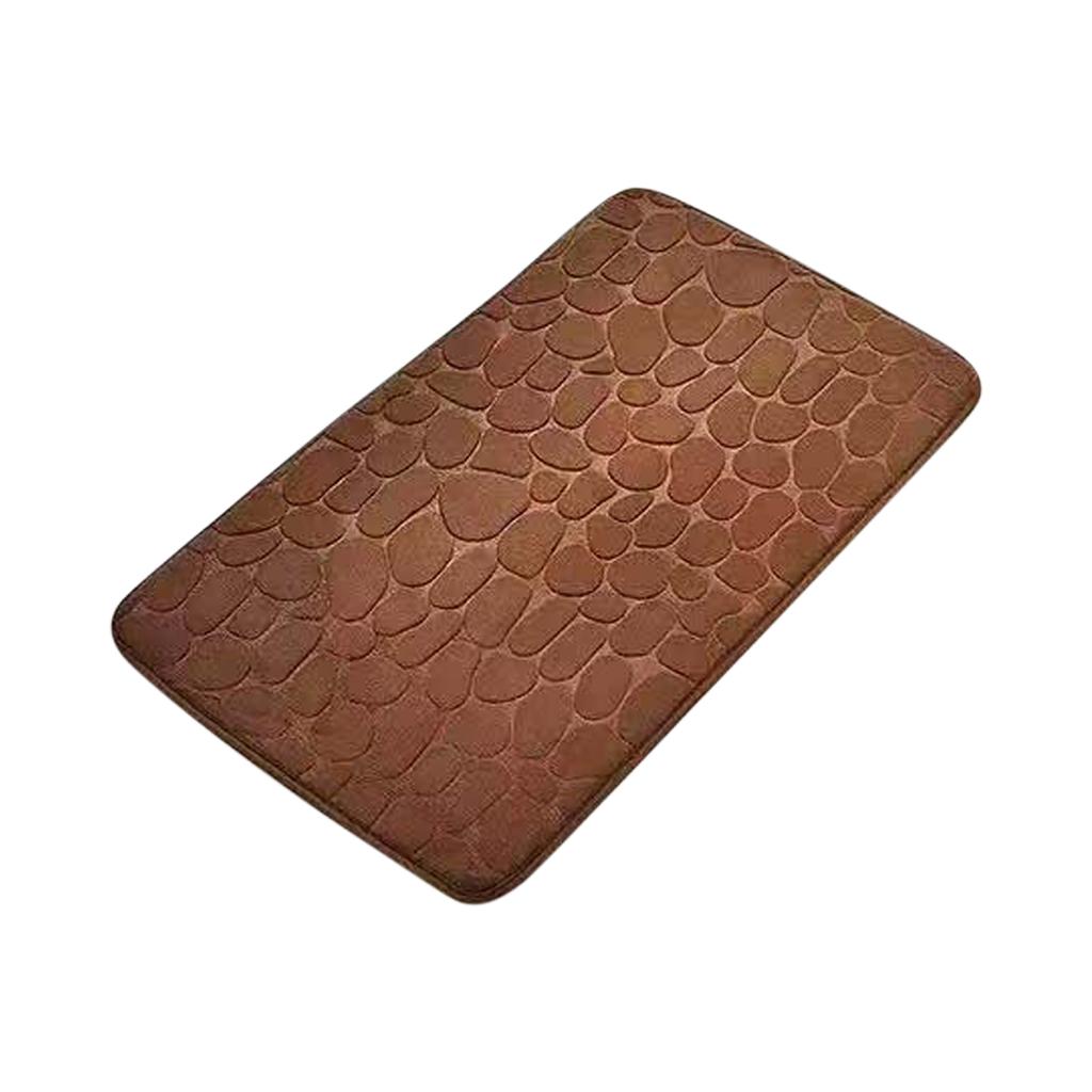 50 * 80CM Mała Mata Podłogowa z Polaru Koralowego w Kształcie Kamienia, Jednolity Kolor, Łatwa w Utrzymaniu, Mata Podłogowa do Łazienki, Mata Łazienkowa, Krzyż