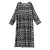 DIMANAF New 2026 Women Plus Size Spring Summer Beach Long Dress Lady Loose Oversize Maxi Floral Print Black Dresses
