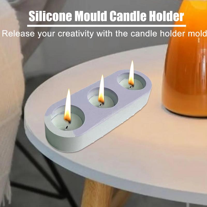 Tealight Holder Mold 3D Candle Holder Silicone Resin Mold Unique Candle Jar Resin Casting Mold For Candle Holder Jewelry