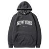Unisex Letter Print Hoodie - Loose Casual Pullover for 2025