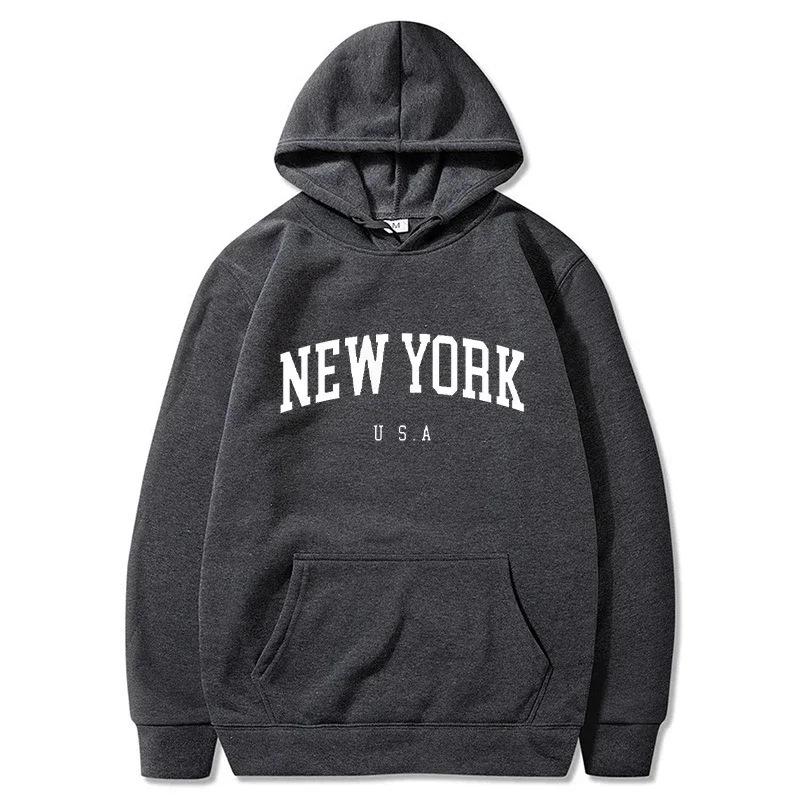 Unisex Letter Print Hoodie - Loose Casual Pullover for 2025