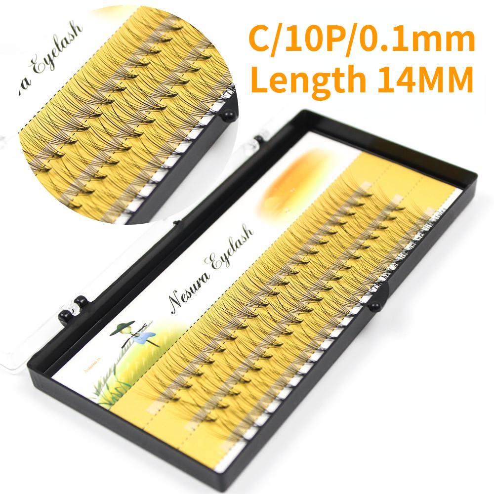 60pcs/box Professional Make-up Single Tufted Eyelash 0.1mm Grafting False Eyelash Extension Beauty Product