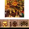 Colorful Halloween Decoration Led Lights Lantern With Bat Skull Pumpkin And Spider Designs