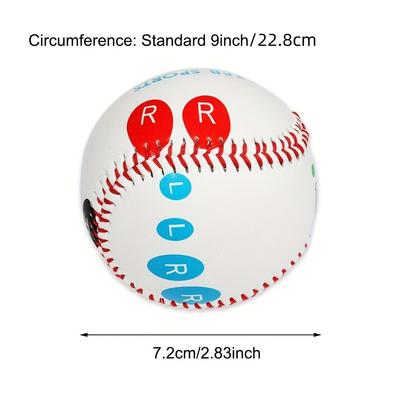 FE# 9 inch PVC Pitch Training Baseball cu markere pentru plasarea degetelor (Minge moale)