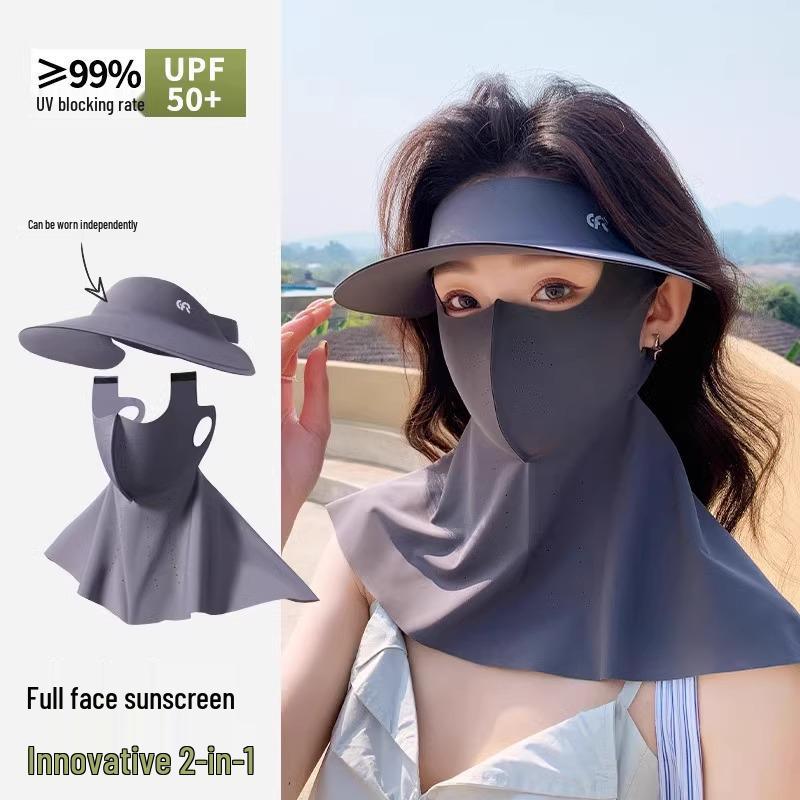 Women's UV Protection Face Mask Hat for Summer Outdoor Activities