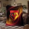 Watford Football Print Flannel Blanket Soft Warm Sofa Bed Throw Blanket For Home Office Bedroom