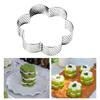 Blumenförmige Tart-Form Mit Loch Tart-Ring Edelstahl Tart-Boden Turm Obstkuchen Puddingkuchen Kuchenring Mousse Backform