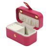 Simple PU Leather Jewelry Storage Box Mini Solid Color Jewelry Display Case Packing Portable Ring Necklace Case Girls