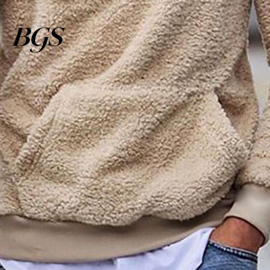 Plus Size Winter Hoodie Letter Pattern Hooded Hat Long Sleeves Pullover Soft Drawstring Plush Embroidery Men Autumn for Daily Wear