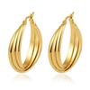 Direct supply multi-layer stainless steel earrings women's trend light luxury versatile earrings plated 18k earrings fashion