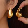 Geometric Stud Earrings Women Copper Gold Korean Style Minimalist Fashion Jewelry