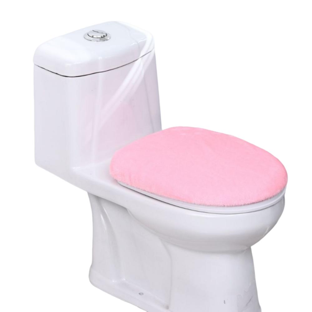 Thickened Toilet Seat Cover Solid Color Toilet Dust Cover Toilet Lid Cover  Bathroom Decorative