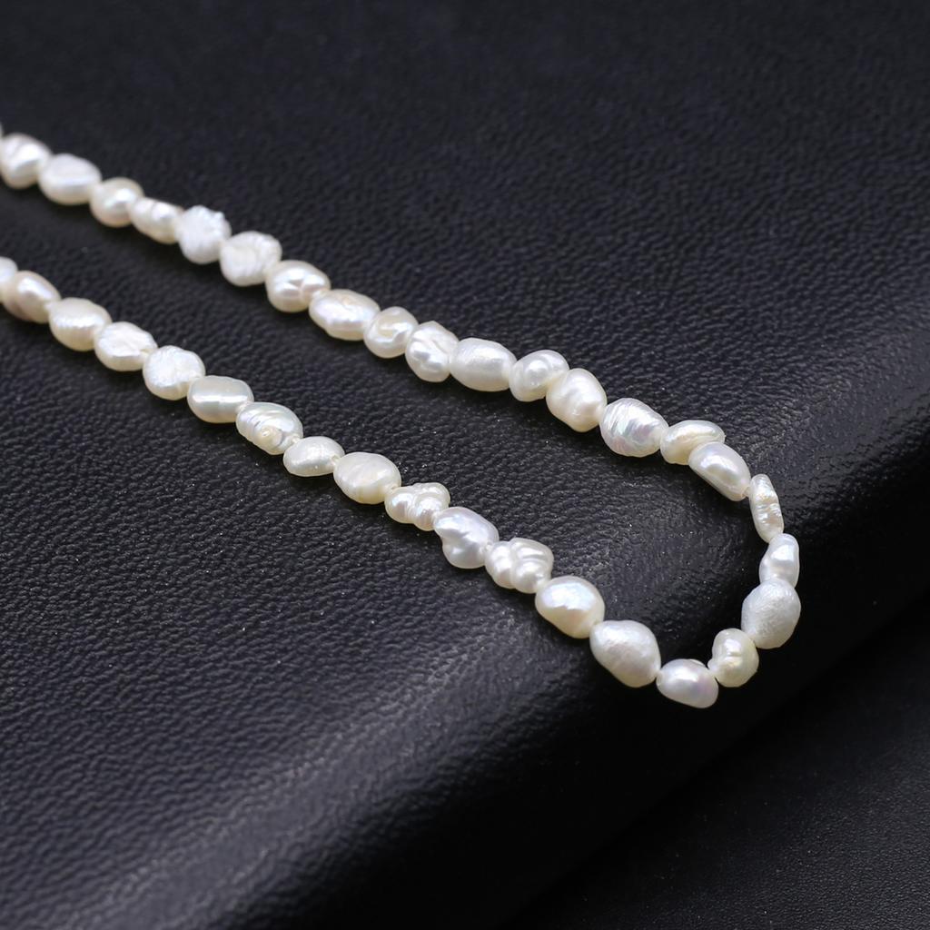 1String, Luxury Natural Freshwater Pearls, 2-3mm, White Irregular Pearl Beads for Jewelry Making DIY Crafts, Wedding Gift for Women, 36cm