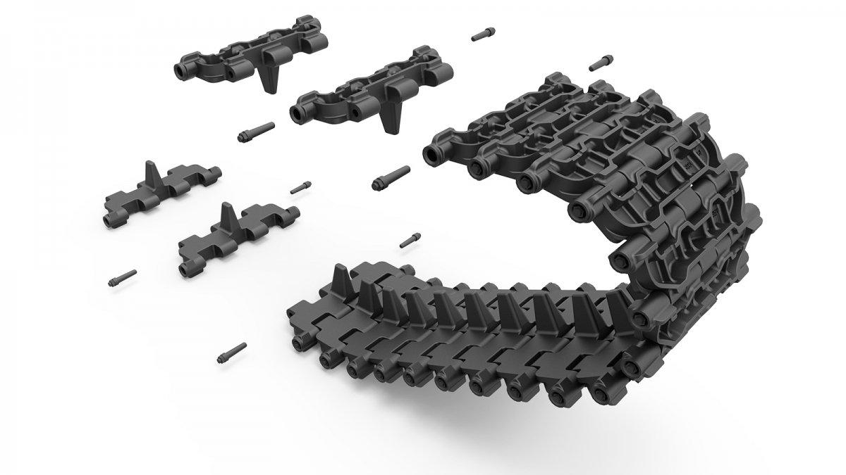 

Miniart 1/35 scale Soviet T-55 RMSh Track Set Early Model, Articulated MA37050