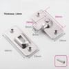 Door Lock 90 Degree Stainless Steel Latch Right Angle Sliding Curved Door Lock Latch Screw Locker Hardware Accessories with Screws
