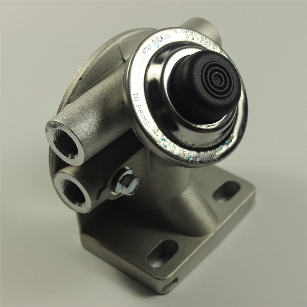 Fuel Filters Base 3/8" NPT 114" Spin On Mount Hand Priming Pump Diesel