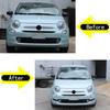 ABS Kohlefaser Frontstoßstange Oberer Kühlergrill Zierleiste Zierleiste Für Fiat 500 16-24