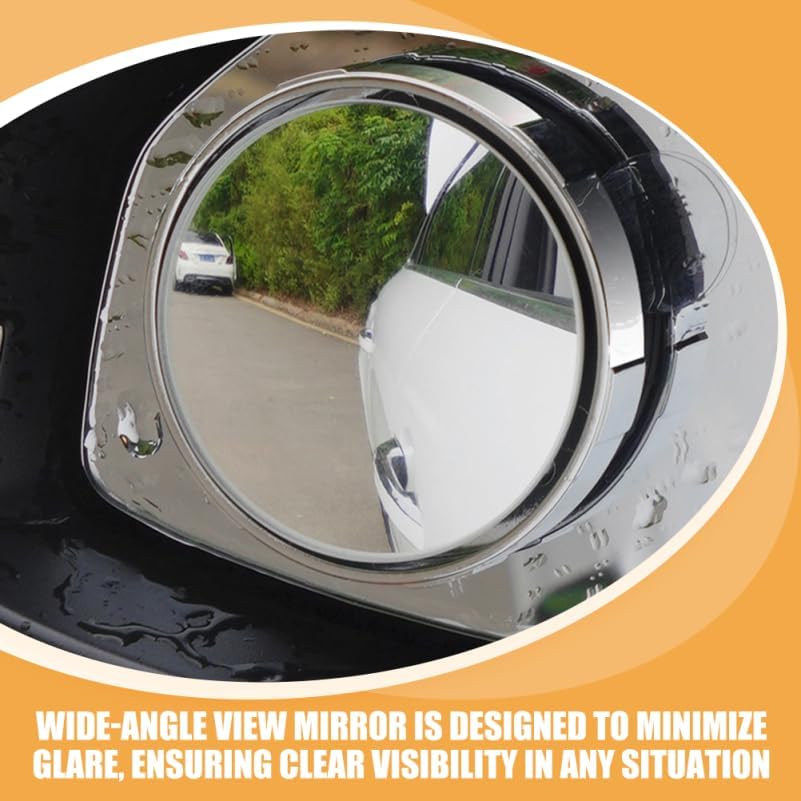 Blind Spot Mirror for Car 2.16 Inch Suction Cup Rearview Mirror Wide Angle Automotive Side View with Easy Installation and Clear Glare-Reducing