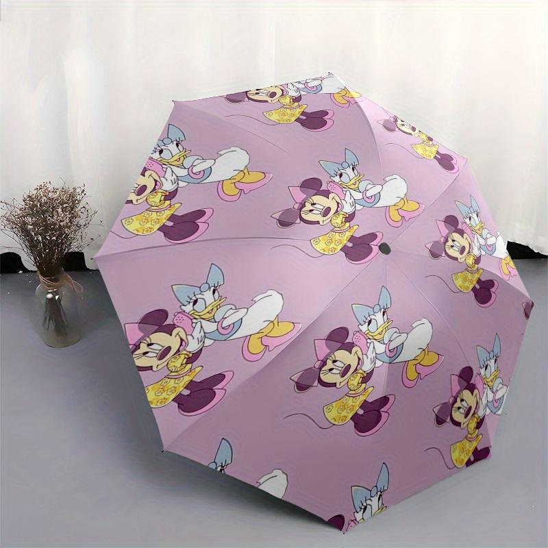 Disney Minnie Mouse Daisy Duck Automatic Opening and Closing Umbrella Suitable for All Occasion and Business Umbrella, Unisex Portable Tri