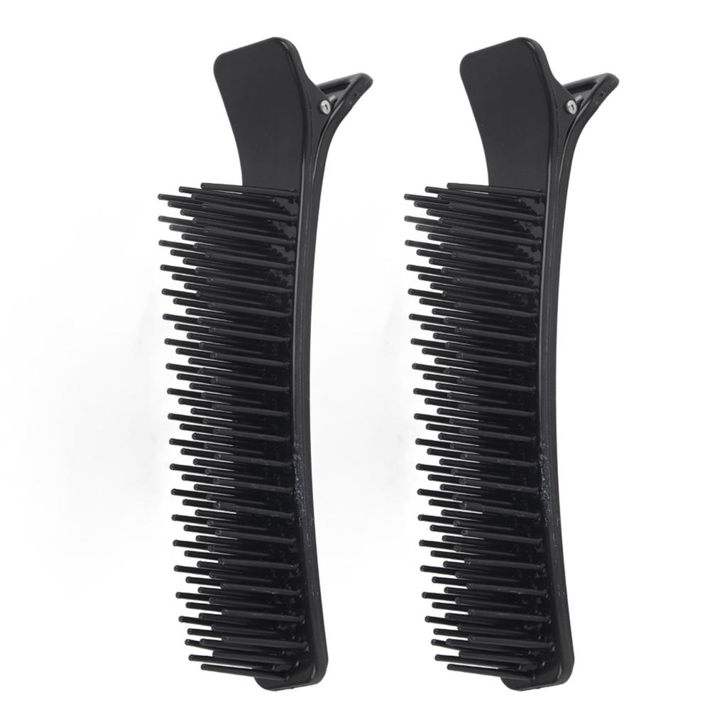 2Pcs Hair Styling Clip Salon Sectioning Hairpin Hairdressing Partition Clip Hairgrip Tool Black
