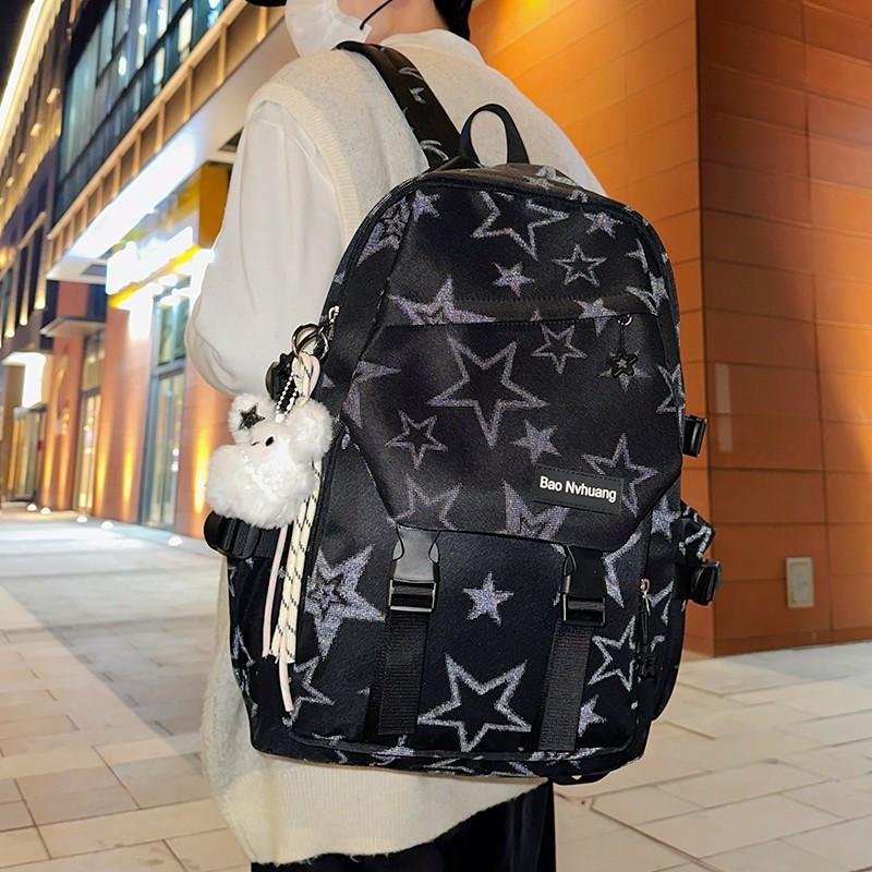 Schoolbag Niche Ins Wind Large Capacity Multi-pocket Backpack High Value Backpack Junior High School Ultra-light and Thin Student Schoolbag