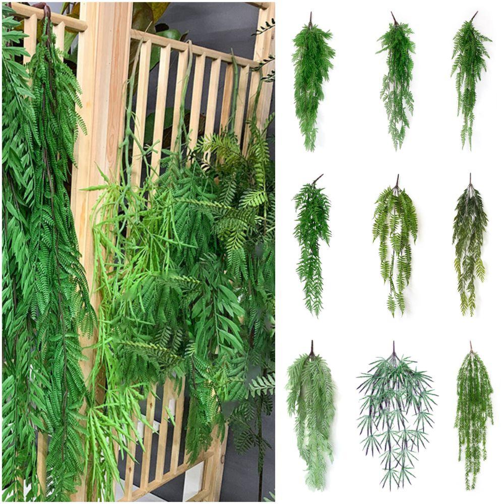 

Green Artificial Plant Leaves DIY Faux Greenery Leaves NEW Lifelike Plants Wedding 2